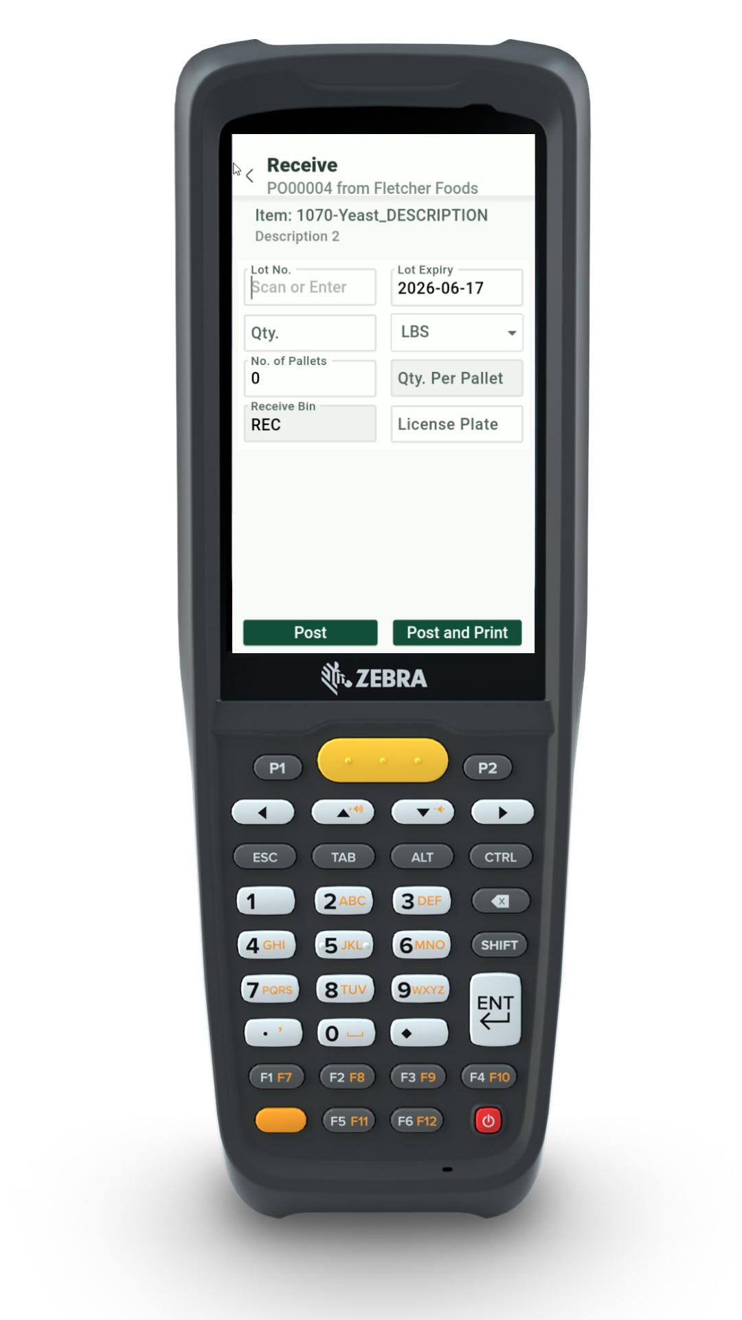 screenshot of iNECTA Food